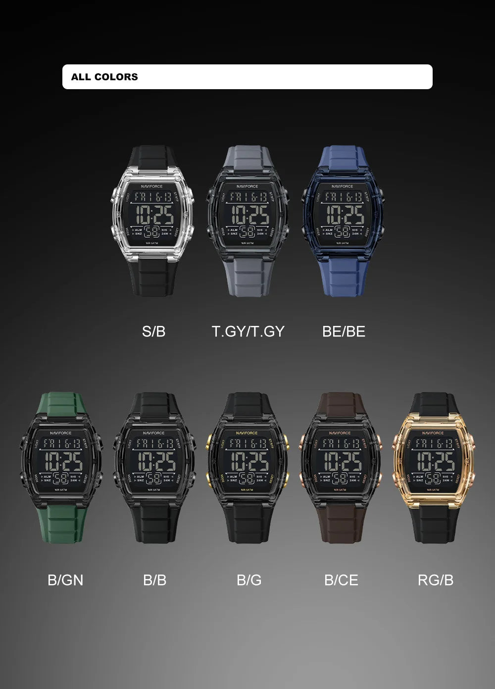 Luxury Digital Sport Watches for Men | Waterproof Silicone Band