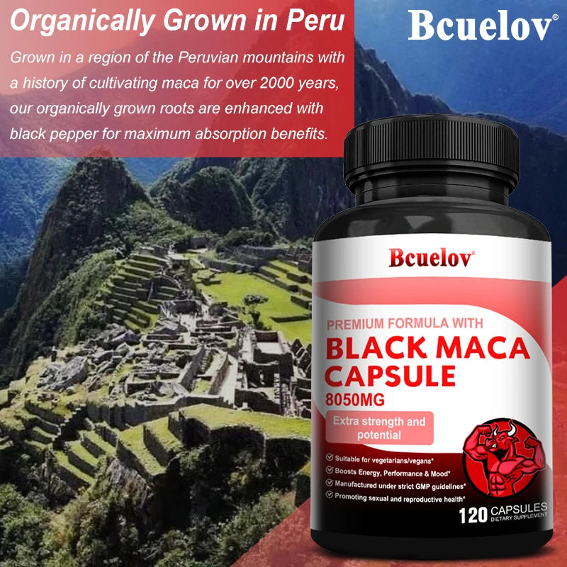 Powerful Black Maca Supplement for Energy & Endurance Boost