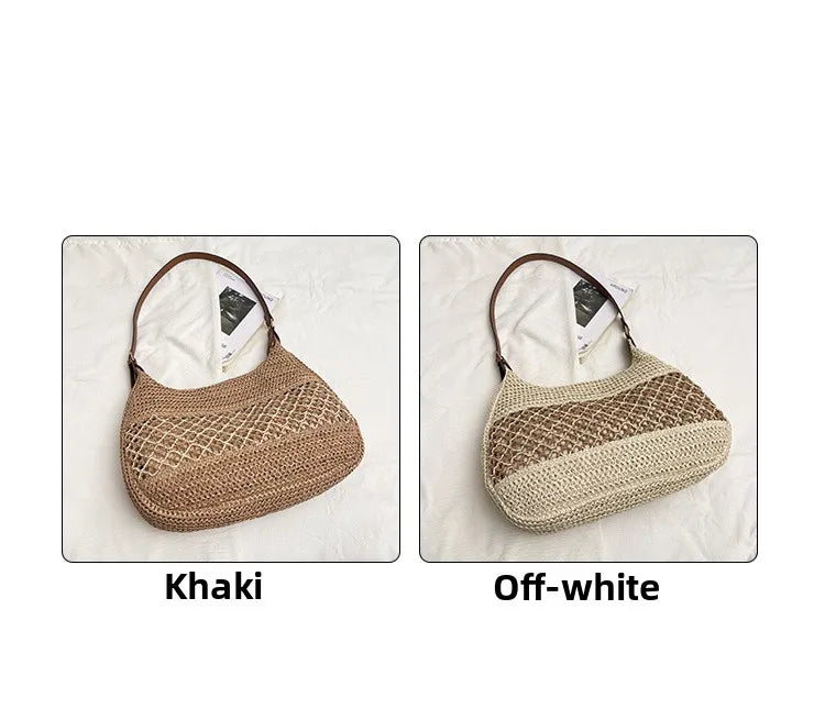 Bolso de Hombro Bohemio Tejido | Bolso de Playa de Gran Capacidad