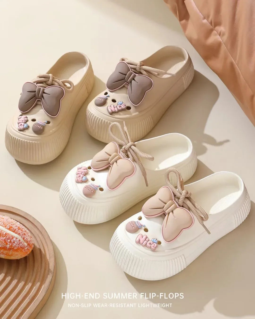 Women's Cute Bow EVA Slippers | Stylish Summer Sandals