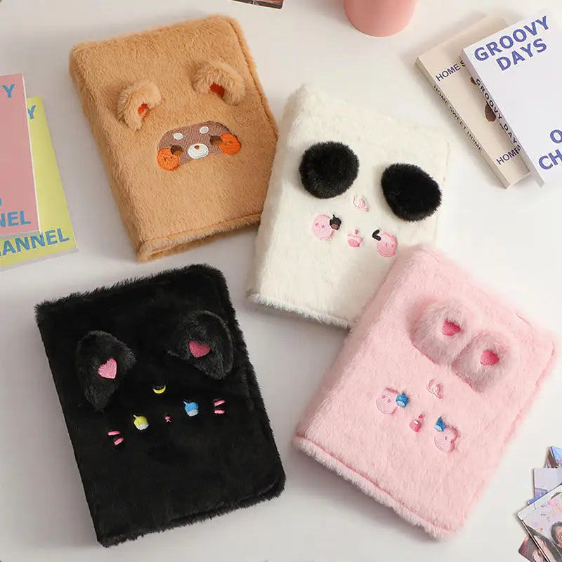 Kawaii Soft Plush A5 Binder Photo Album for Collectors & Students
