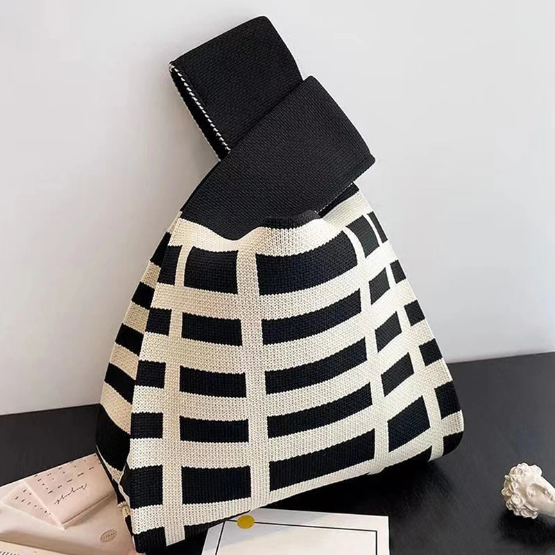 Chic Mini Knit Handbag for Women | Stylish Casual Tote Bag