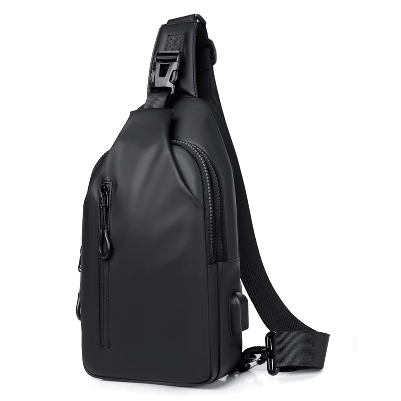 Multifunctional Chest Bag for Men | Cross Body with USB Charging