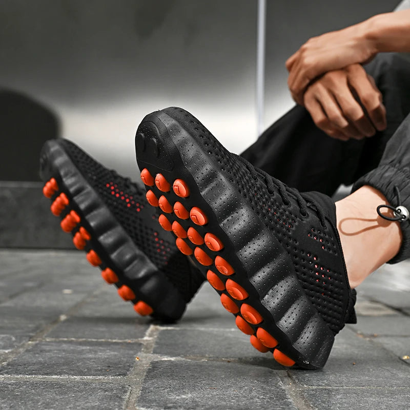 Men's Casual Thick Sole Sneakers | Breathable Summer Walking Shoes