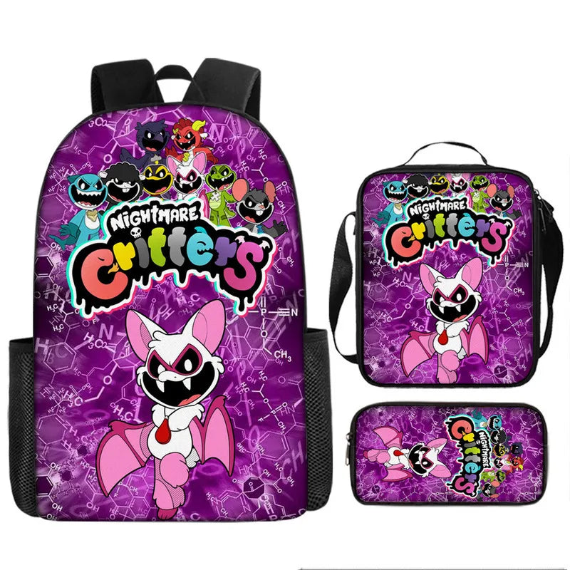3-Piece Horror-Themed Backpack Set | Unique School Essentials