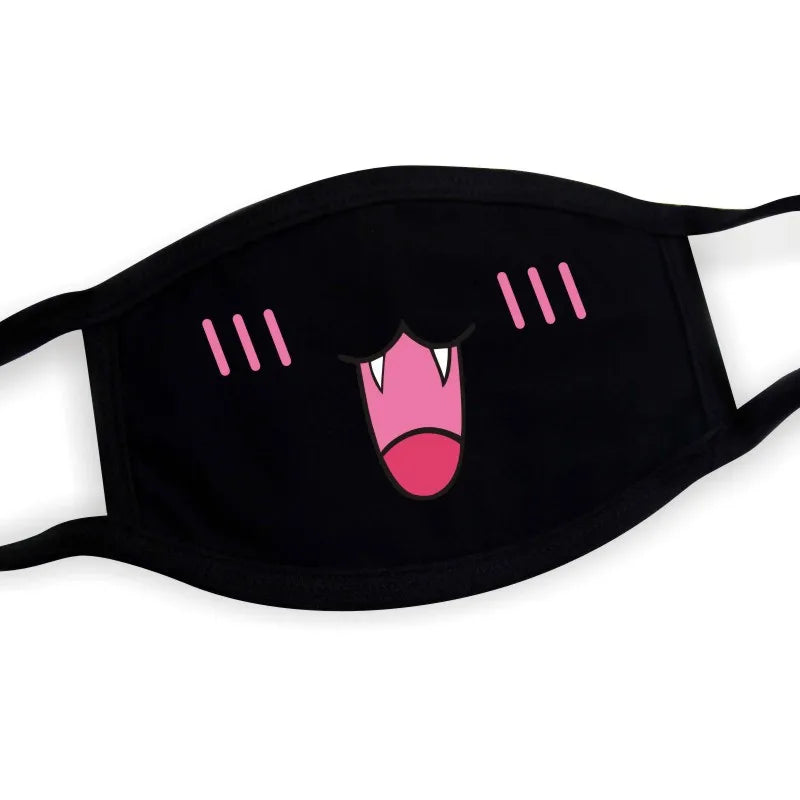 Funny Expression Anime Party Mouth Face Mask | Unisex Kawaii Mask