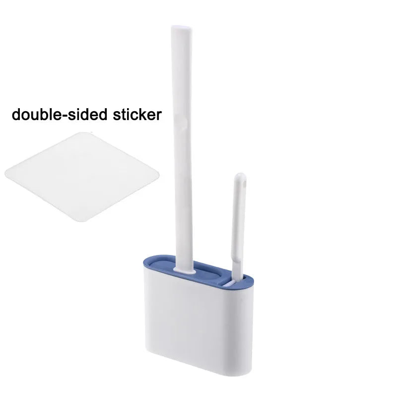 Wall Hanging Toilet Brush with Holder | Soft Bristles WC Cleaner
