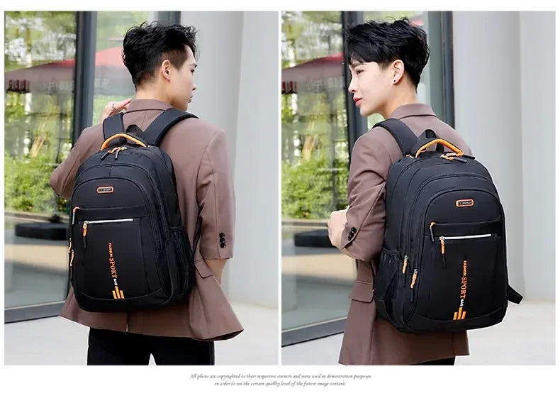 Men's Oxford Waterproof Backpack | Stylish School & Travel Bag