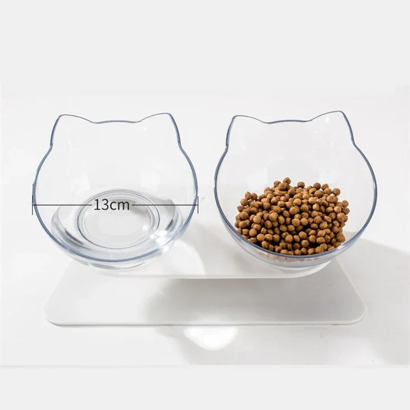 Non-Slip Double Pet Bowl with Stand | Ideal for Cats and Dogs