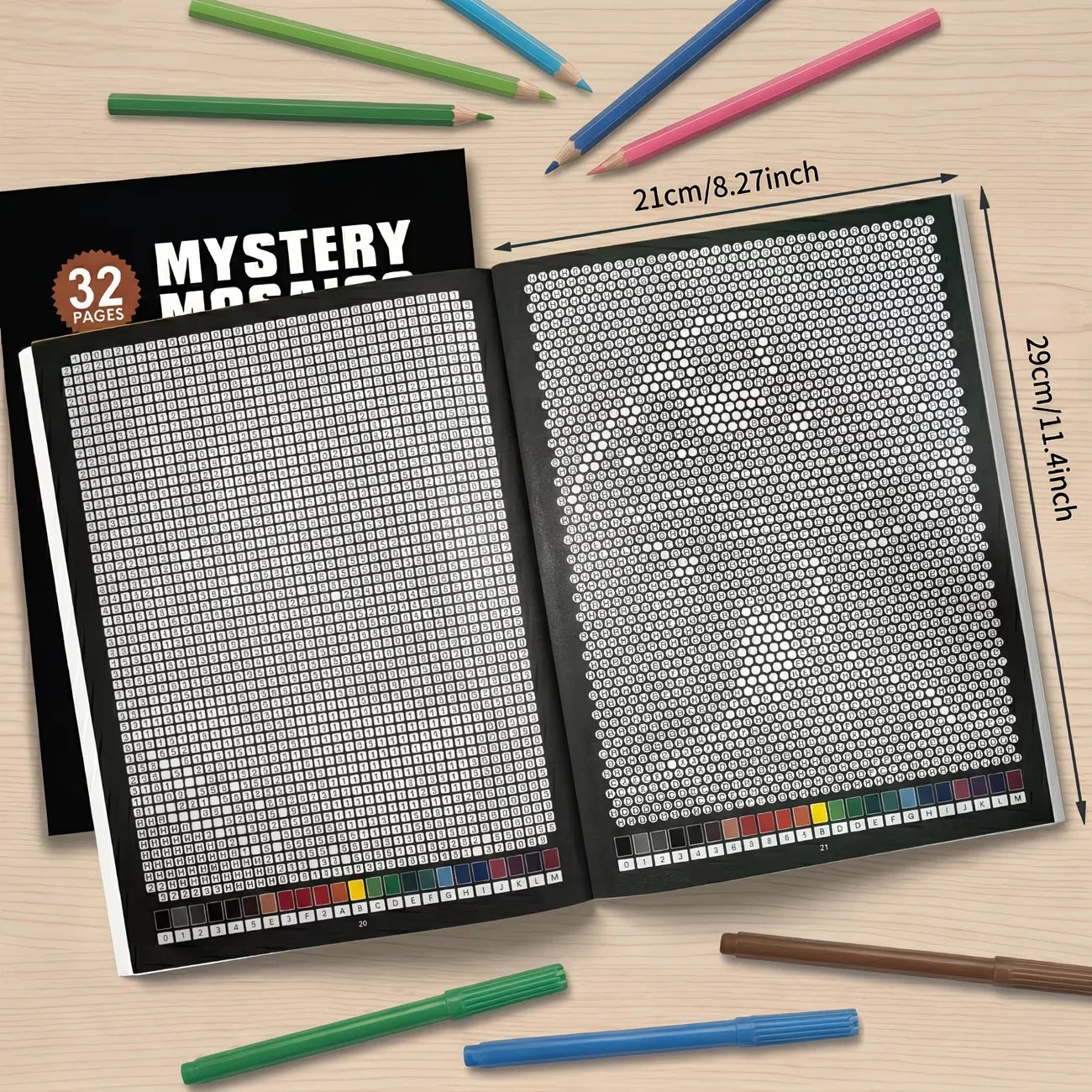 Mystery Mosaics Color by Number Coloring Book | Relax and Create