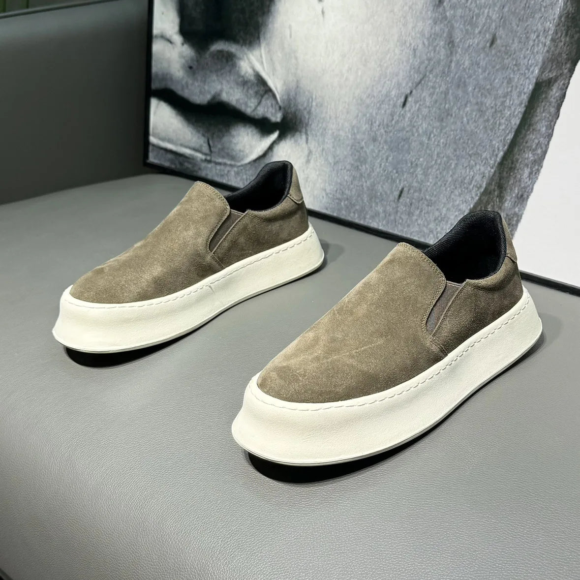 Men's Casual Slip-On Shoes | Comfortable Lightweight Leather Footwear