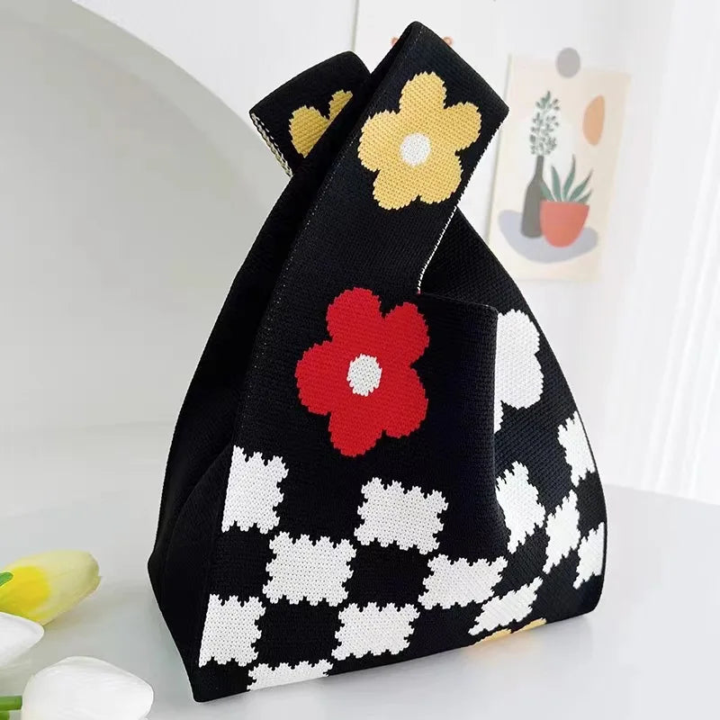Handmade Mini Knitted Tote Bags | Portable Spring Summer Handbags