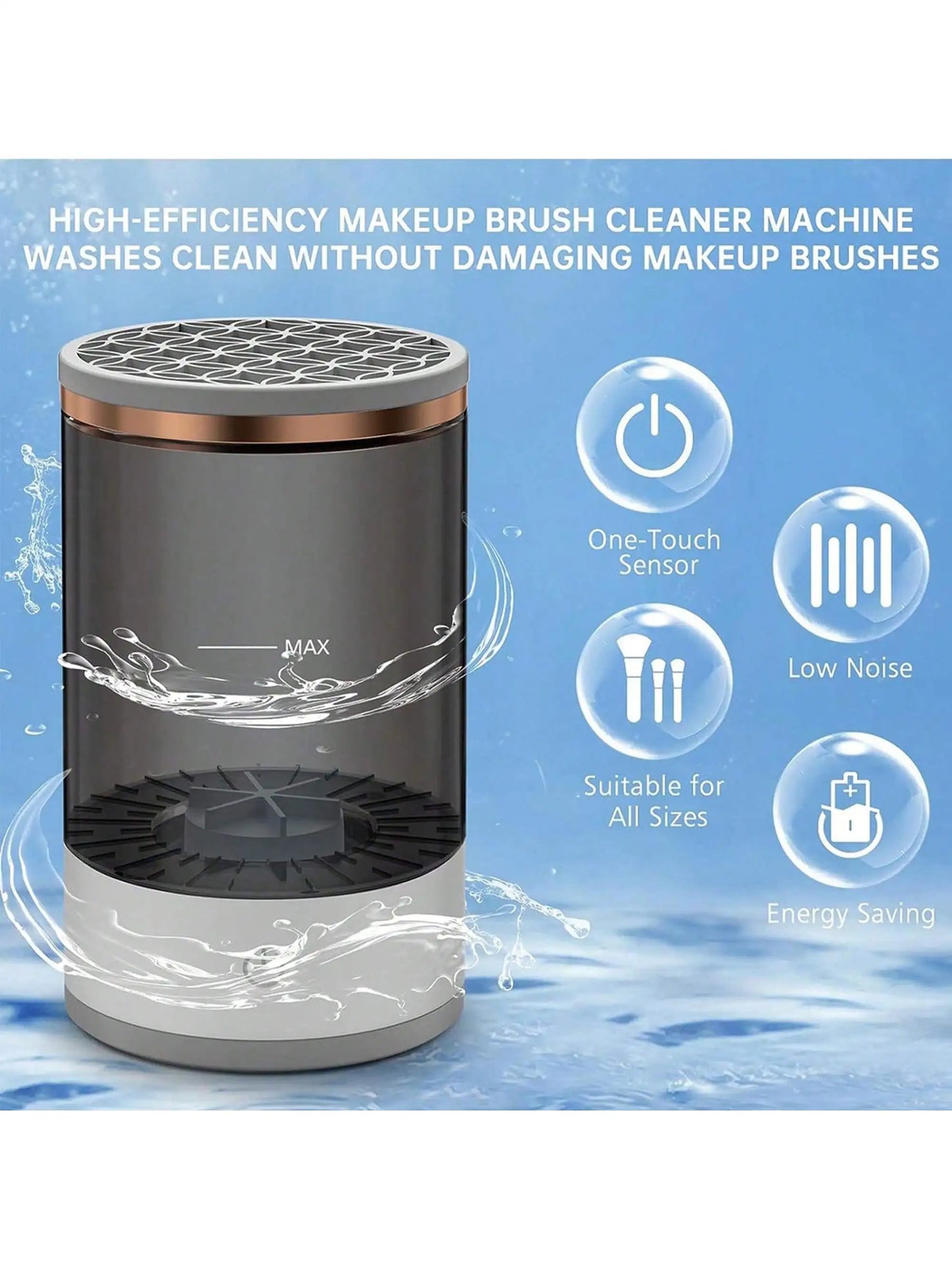 Electric Makeup Brush Cleaner Machine | Automatic Spinner & Dryer