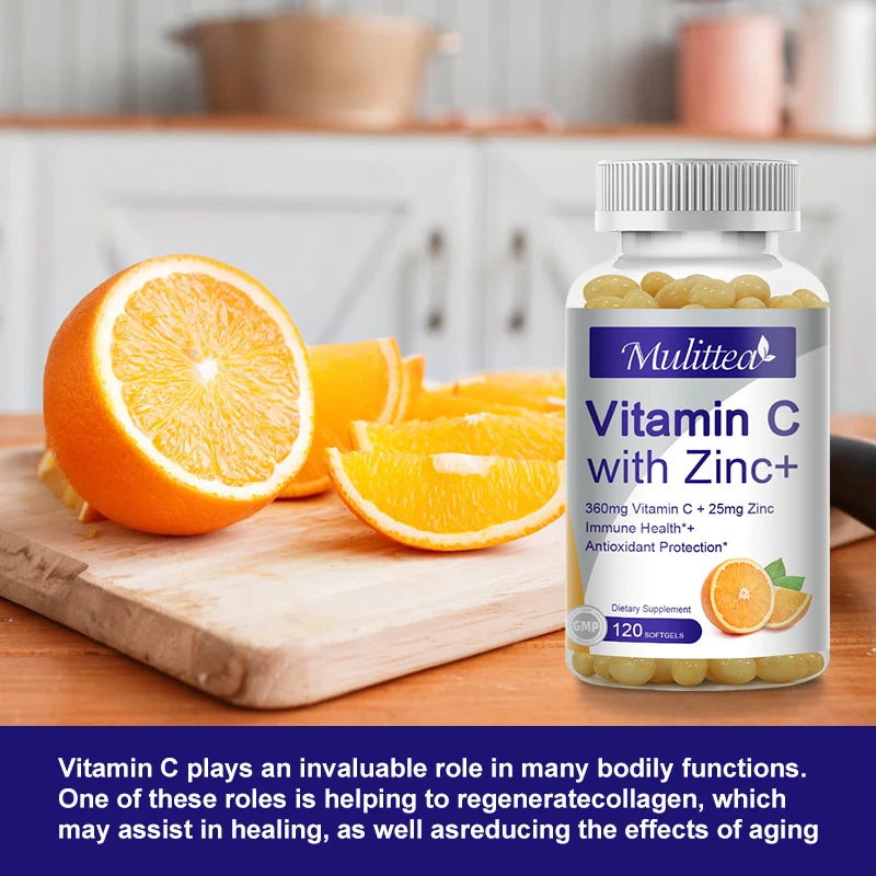 Premium Vitamin C and Zinc Supplements | Boost Energy & Skin Brightening