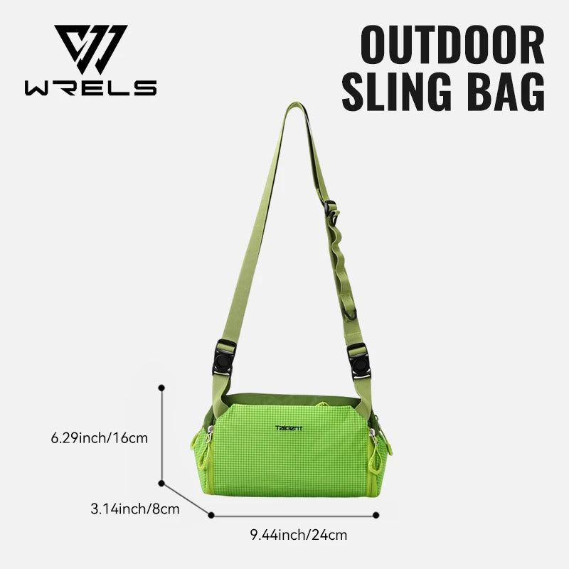 WRELS Unisex Large Capacity Sports Waist Bag Outdoor Hiking Waterproof Single-Shoulder Bag Large Capacity Sports Chest Bag