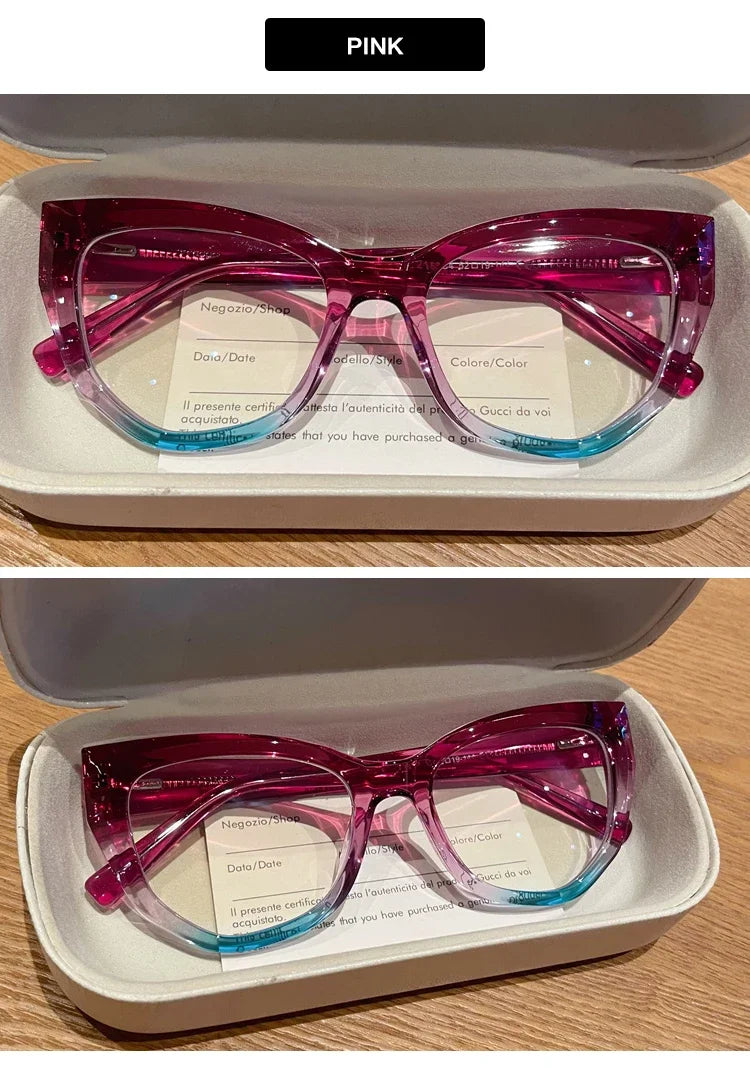 Customizable Cat Eye Anti Blue Ray Reading Glasses for Women