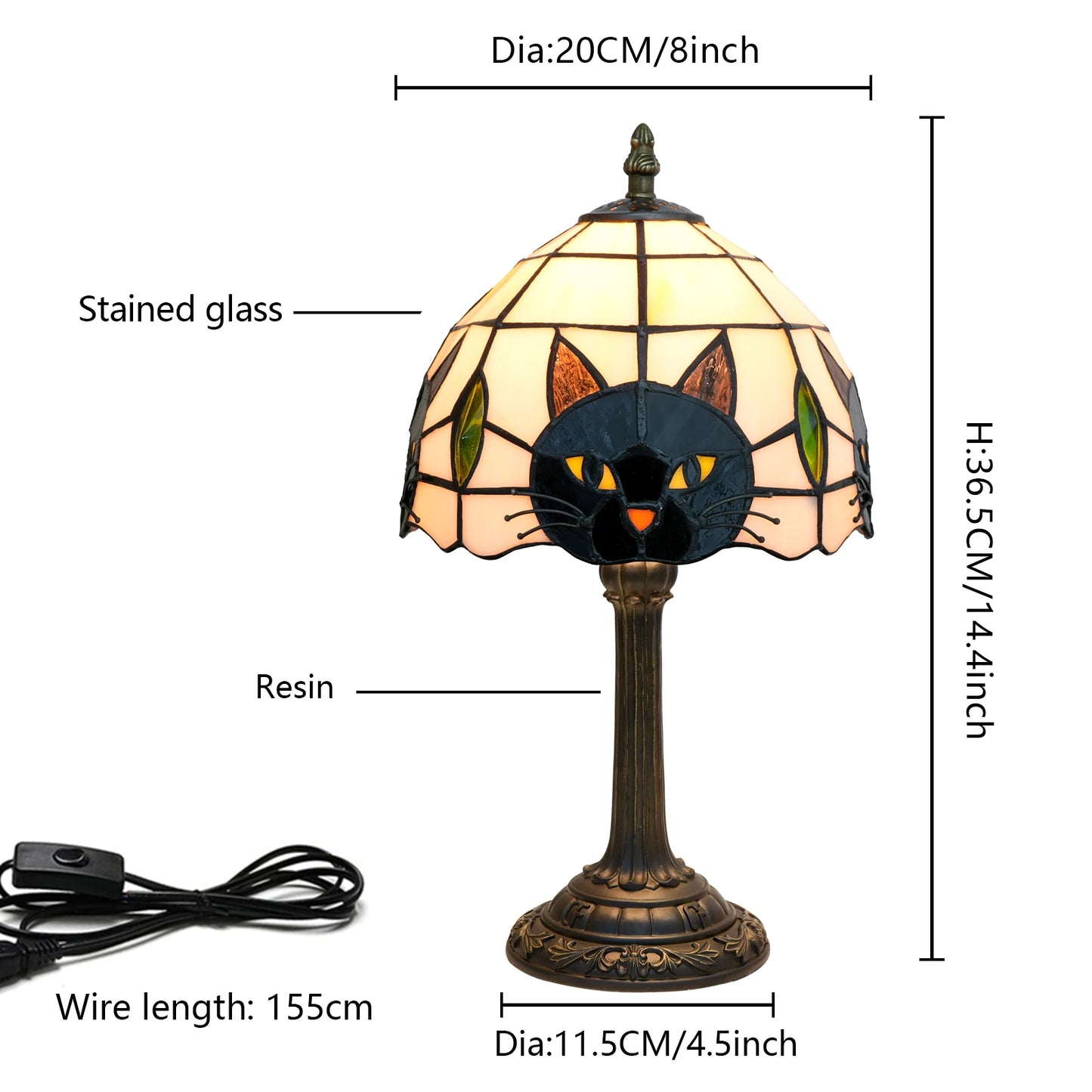 Cute Black Cat Table Lamp for Kids' Rooms | Nightstand Decor