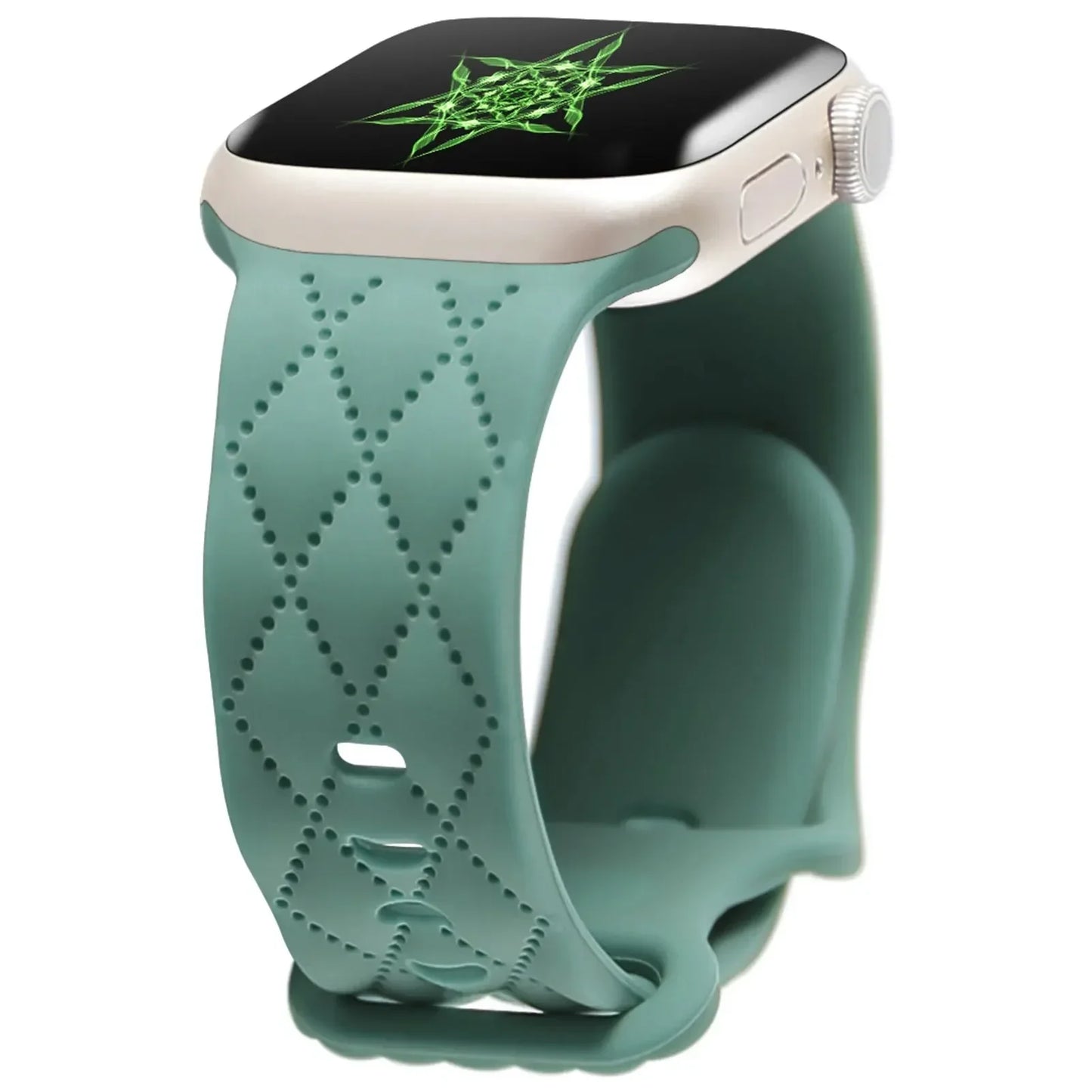 Stylish Engraved Silicone Watch Strap for Apple Watch
