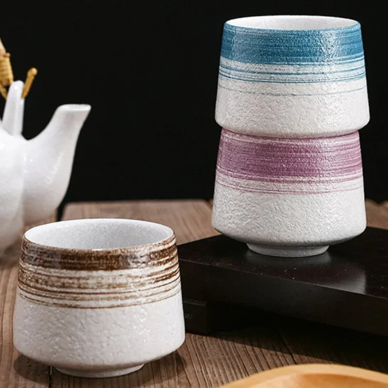 Tazas de café vintage de cerámica estilo japonés | Vajilla elegante