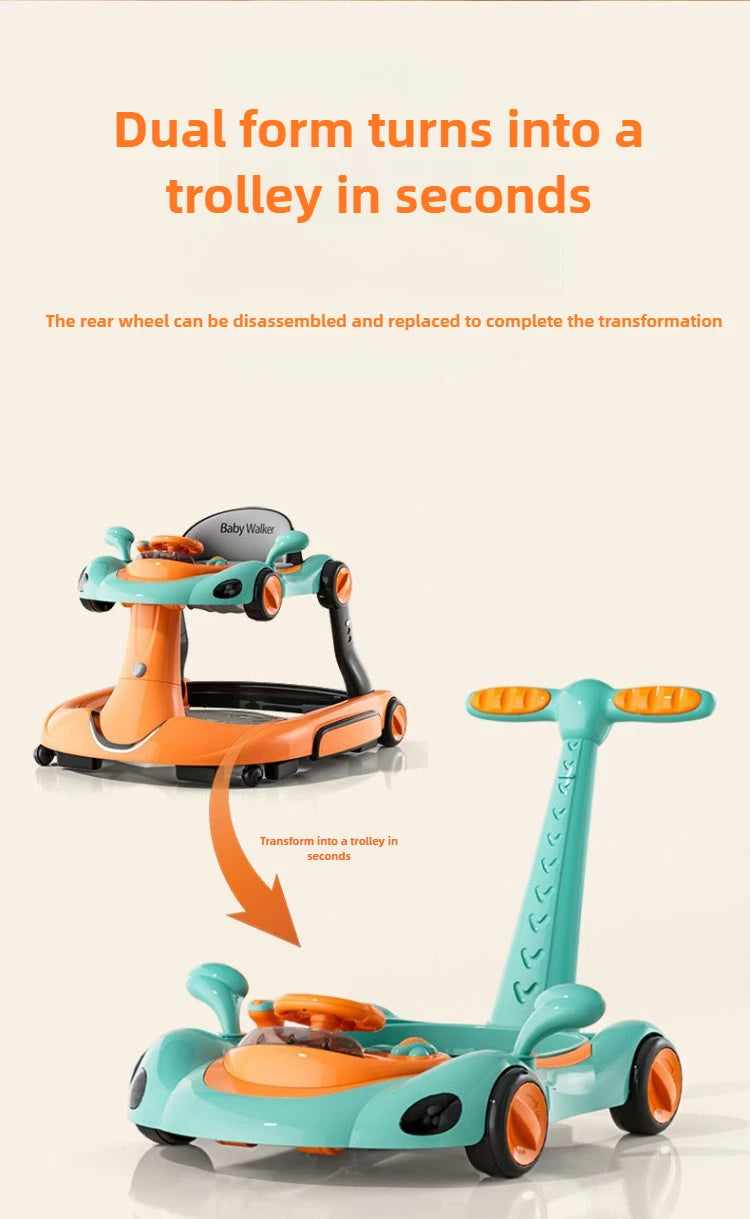 4-in-1 Multifunctional Baby Walker | Adjustable & Foldable Design