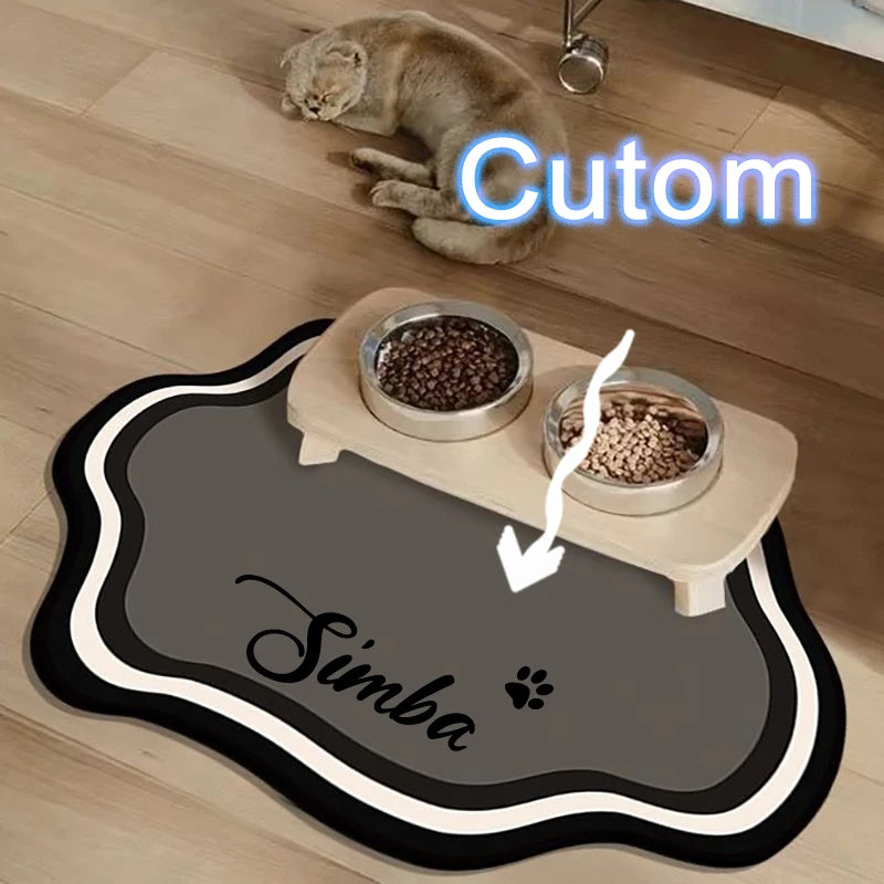 Cute Non-Slip Diatom Mud Pet Feeding Mat | Waterproof Home Decor