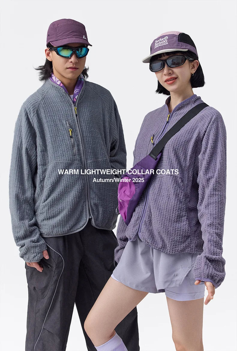 Men's Ultra-Lightweight Grid Fleece Jacket | All Season Thermal Mid-layer