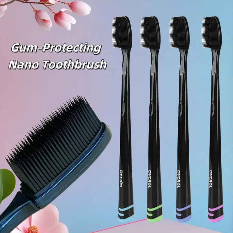 Silicone Bristle Toothbrush Sets | Colorful Deep Cleaning Tools