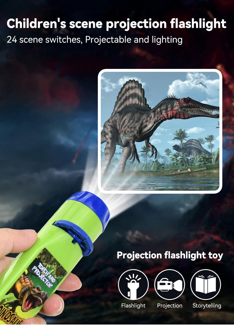 Children's Fun Projector Light Flashlight | Educational Bedtime Toy