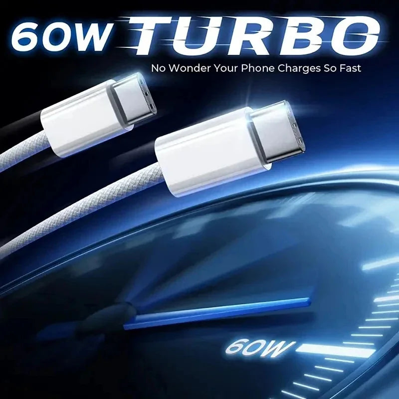 5PCS 60W USB C Cable | Fast Charger & Data Transfer Cord