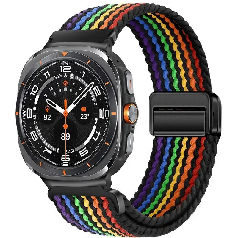 Nylon Braided Loop Strap | Magnetic Sport Bracelet for Watches