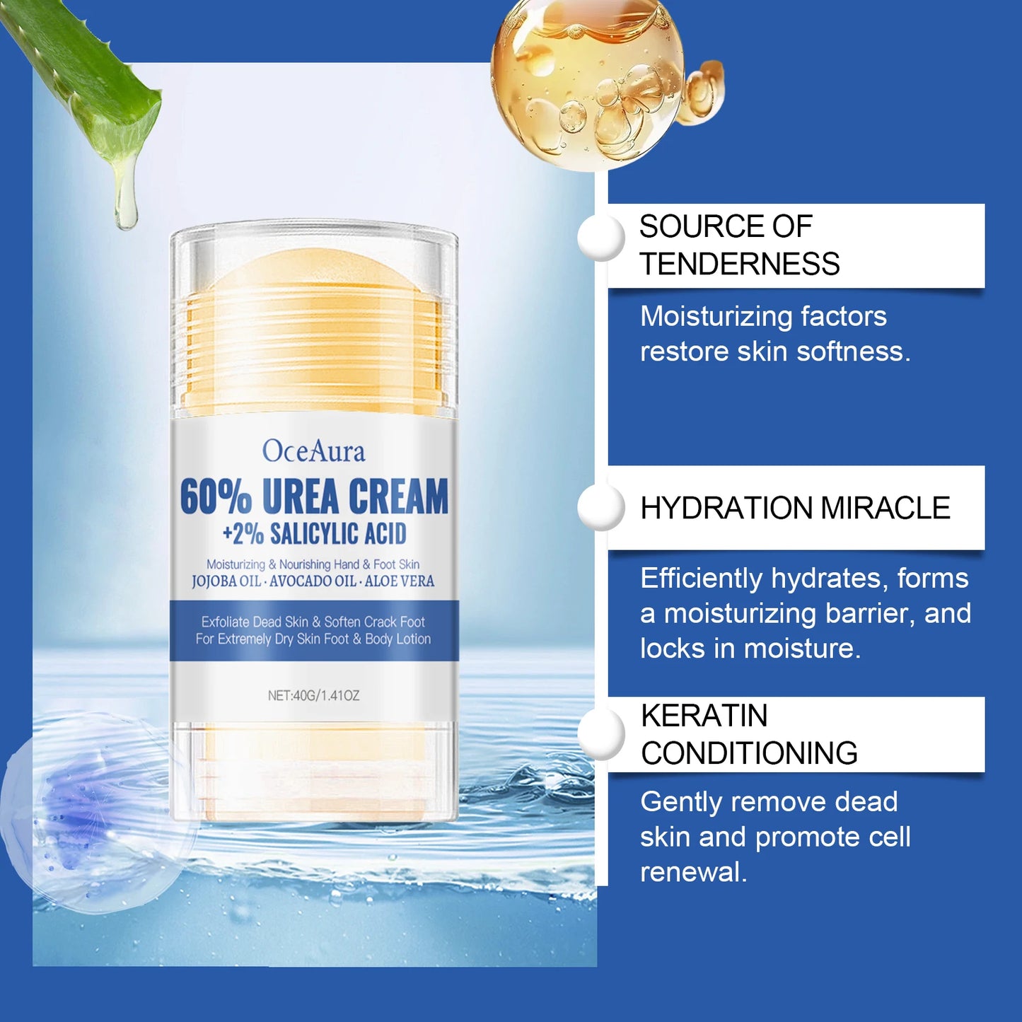 60% Urea Feet Cream for Extreme Dry Skin Relief and Nourishment