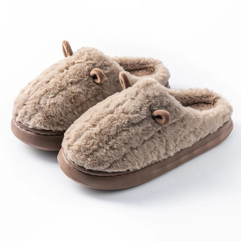 Cute Cartoon Plush Winter Slippers | Warm Comfort for Home