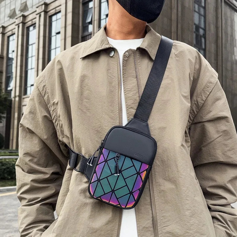 Stylish Crossbody Small Bag | Fashionable Rhombus Grid Design