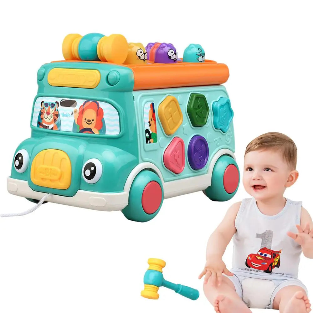 Musical Bus Toy with Geometric Block Set | Fun Educational Toy