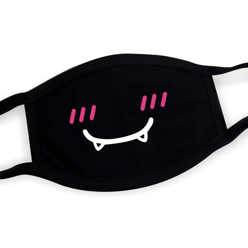 Funny Expression Anime Party Mouth Face Mask | Unisex Kawaii Mask