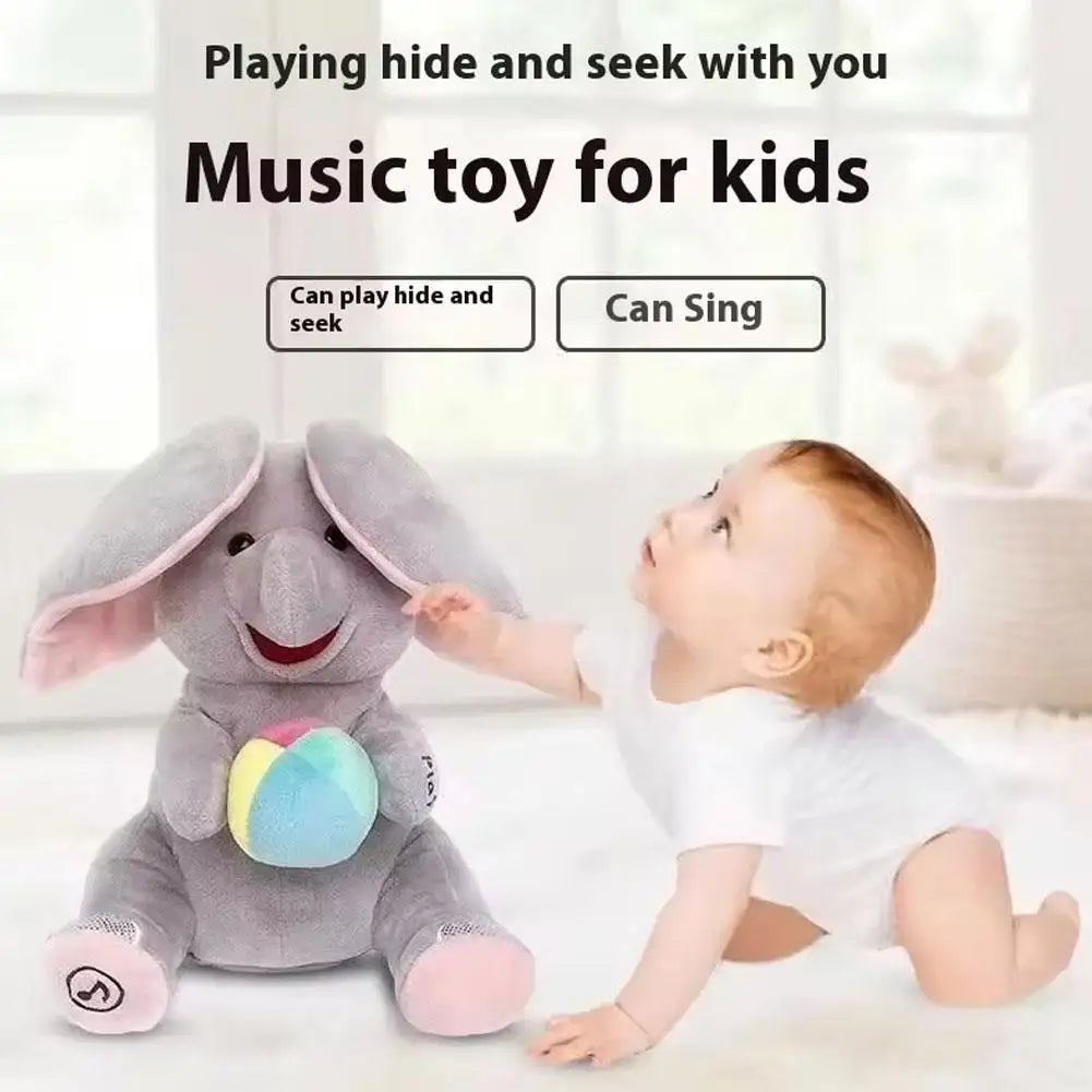 Interactive Elephant Plush Toy | Musical Baby Soothing Companion