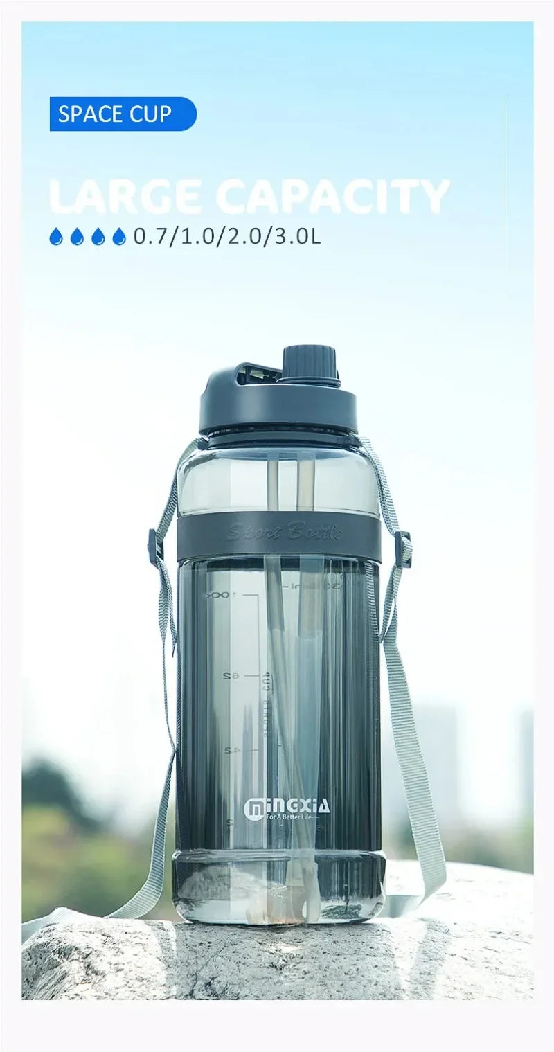 Outdoor Double Straw Water Drinking Bottle | BPA Free Sports Cup