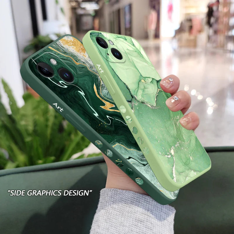 Marble Texture Phone Case For iPhone 16 16E 15 14 13 12 11 X XR XS SE2 SE2020 8 7 6 6S Plus Pro Max Mini Silicone Cover