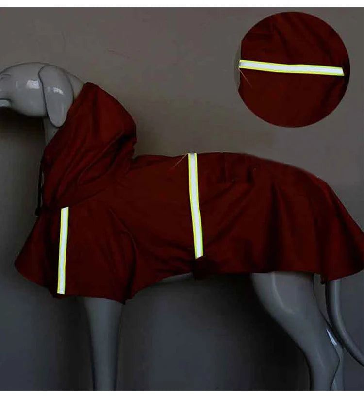 Large Dog Raincoat | Waterproof Reflective Cloak for Pets