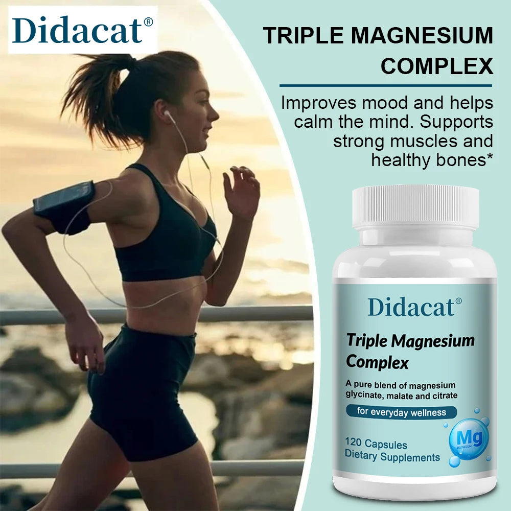 Triple Magnesium Complex Capsules | Bone Strength & Relaxation Support