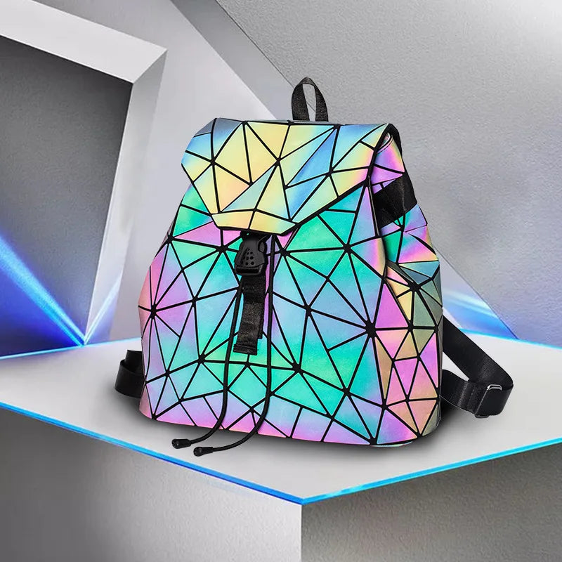 Stylish Luminous Drawstring Folding Backpack Set | Travel Bags