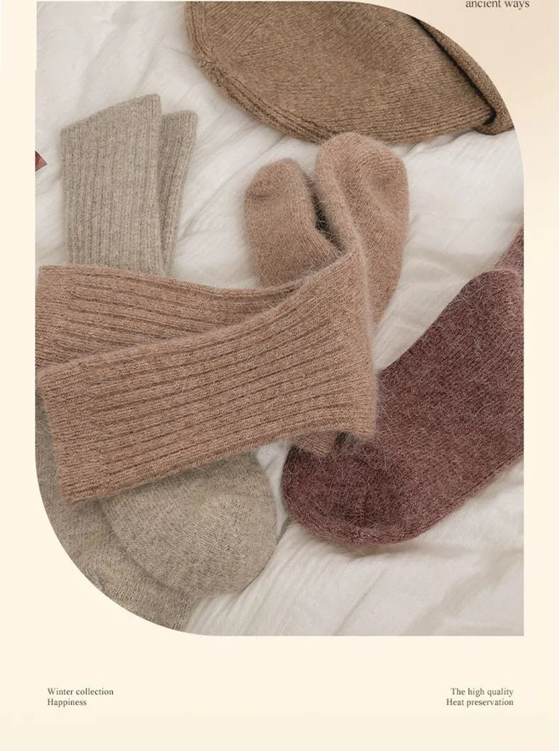 Women's Cashmere Wool Thermal Socks | Thick Warm Winter Socks