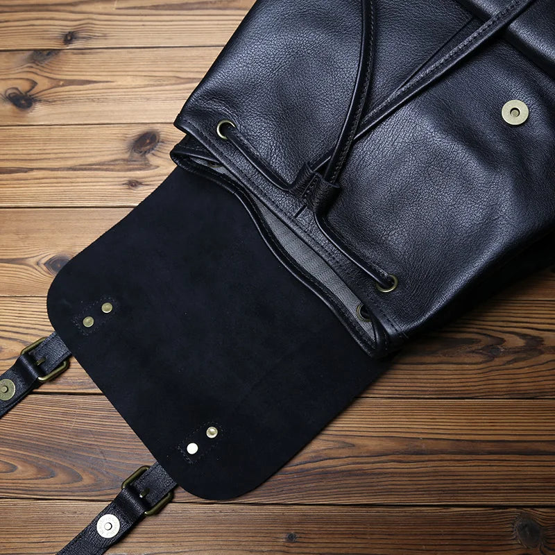Men's Casual Leather Backpack | Large Capacity & Stylish Design