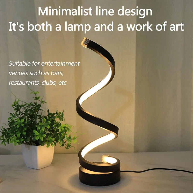 Dimmable USB LED Night Light Lamp | Modern 3D Ring Design