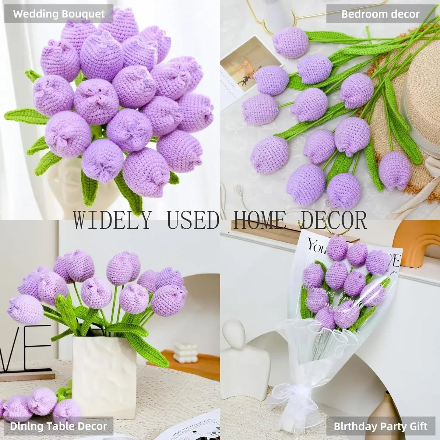 Handmade Knitting Flowers | Versatile Crochet Decor for Every Occasion