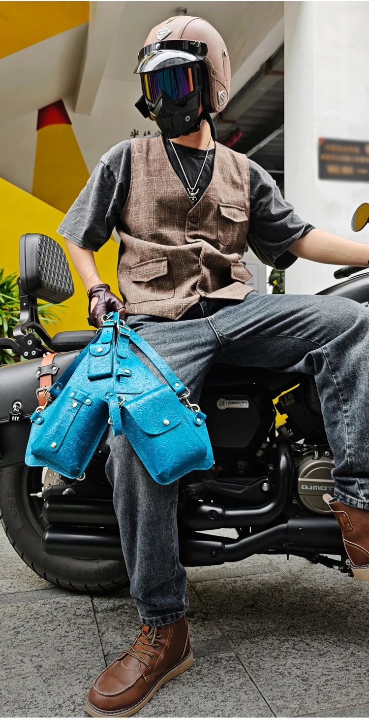 Anti-Theft Medieval Leather Holster Bag | Stylish Steampunk Design