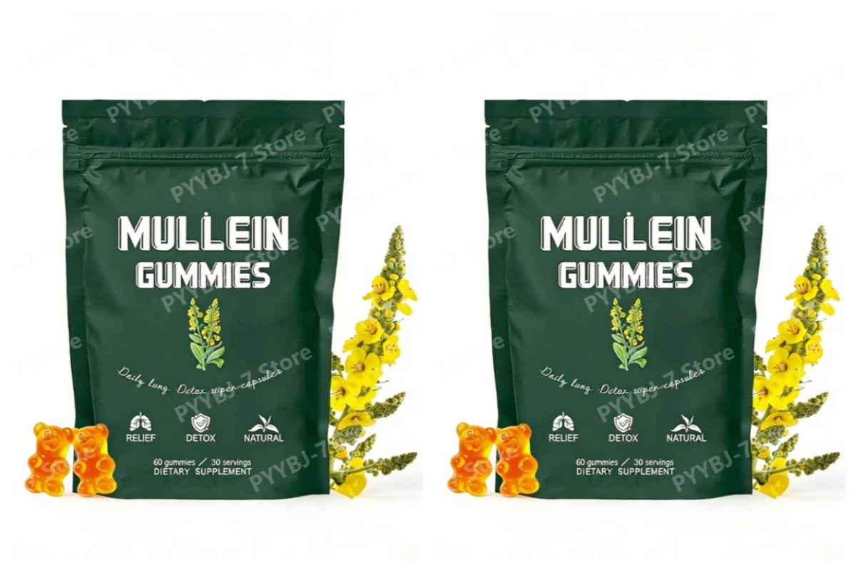 Respiratory Health Mullein Gummies | Pear Flavor Lung Support