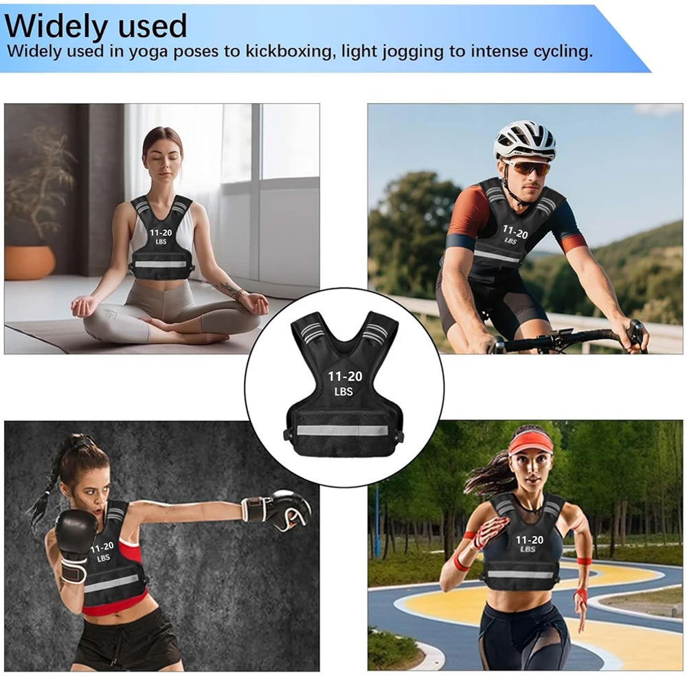 Adjustable Weighted Vest for Enhanced Workouts | 11-20lbs