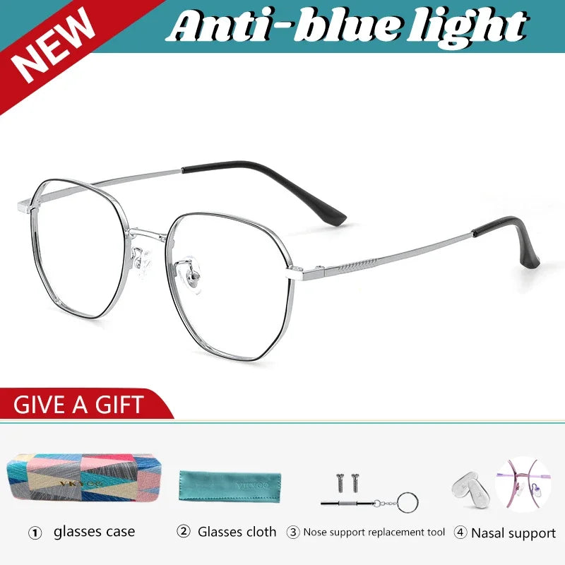 Retro Anti-Blue Light Eyeglasses for Women | Stylish and Customizable