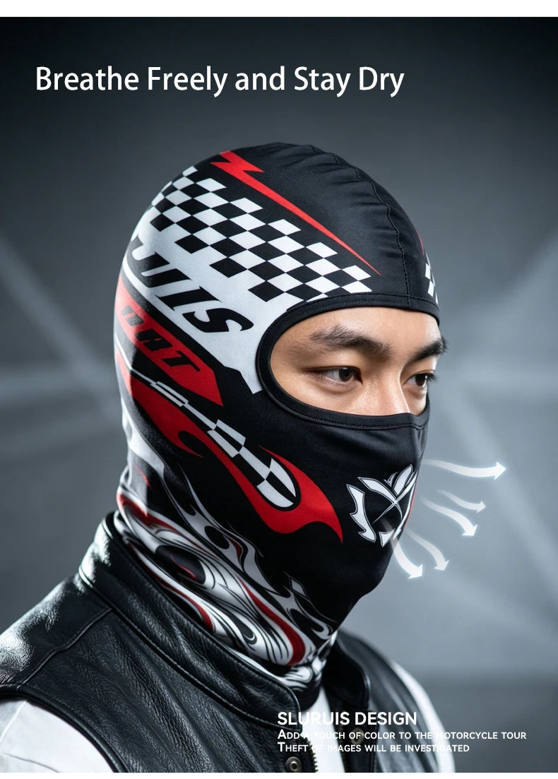 Men's Skull Full Face Mask | Cooling Balaclava for Summer Riding